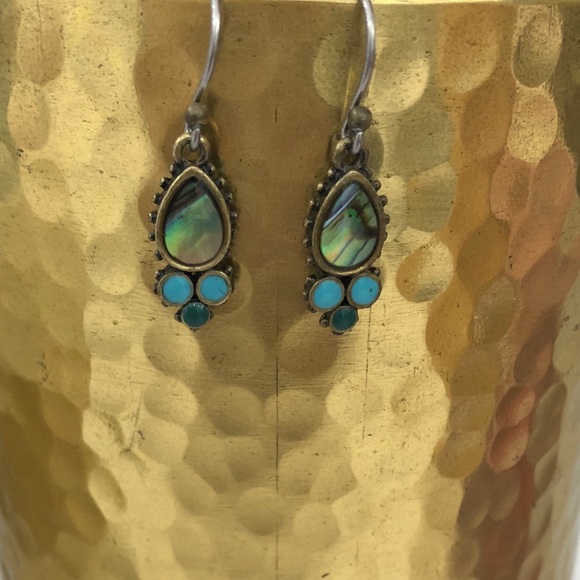 Lucky Brand Jewelry - Opal and turquoise Lucky Brand drop earrings